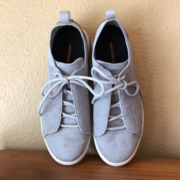 Merrell Gridway Glacier Grey shoes moccasins Size 7 - Picture 5 of 9